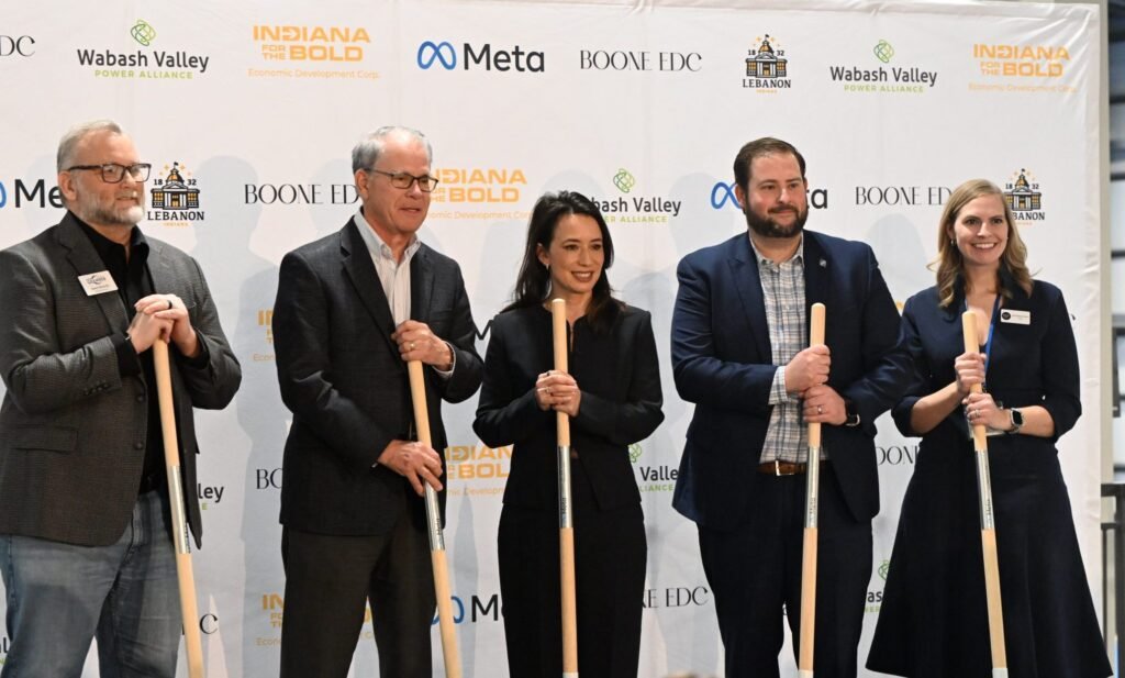 Meta data center groundbreaking ceremony in Lebanon, Indiana