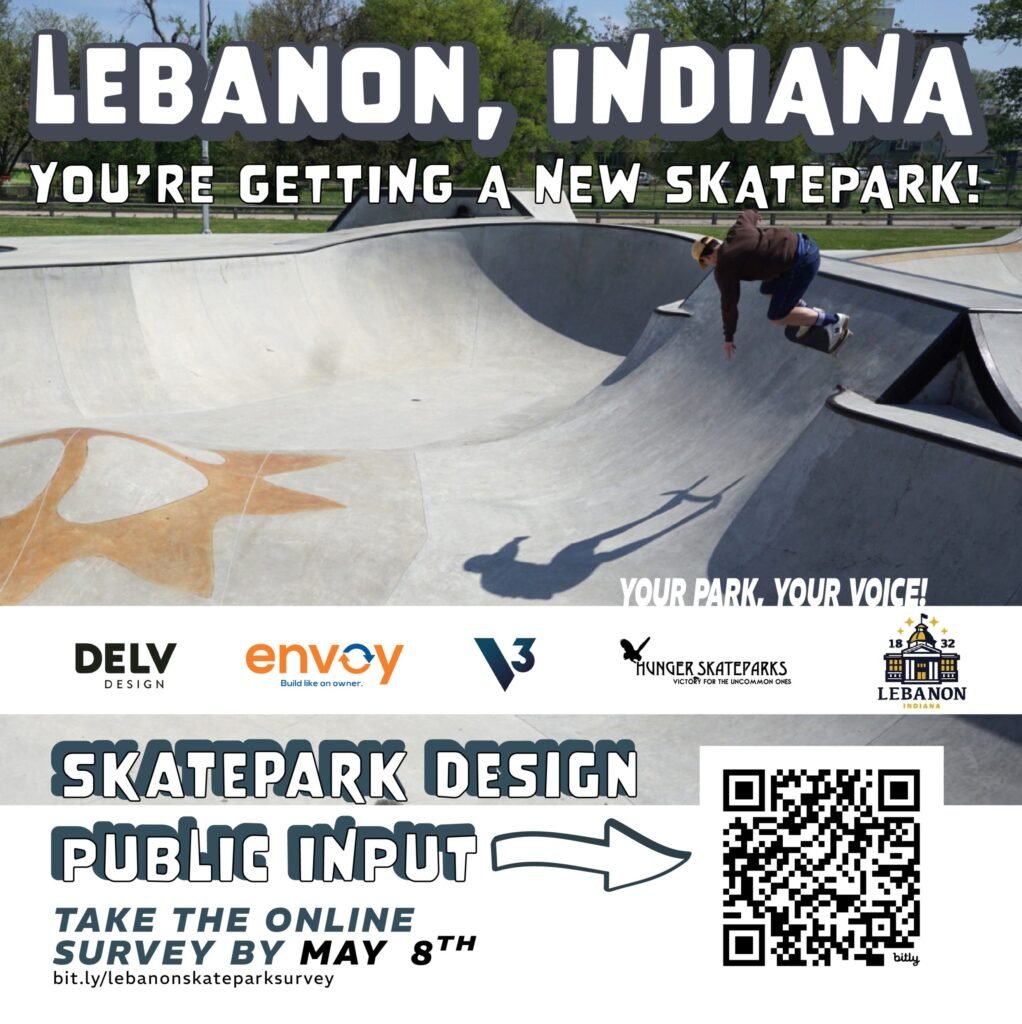 Lebanon skatepark community-input survey flyer