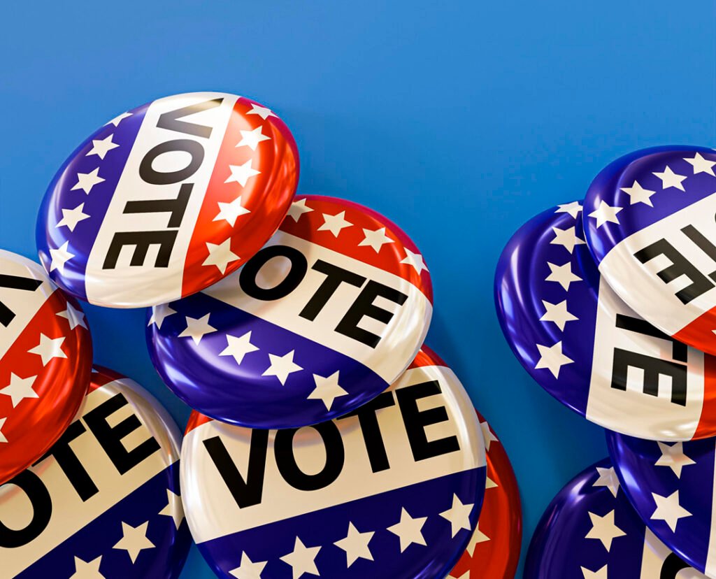 close up view usa elections concept